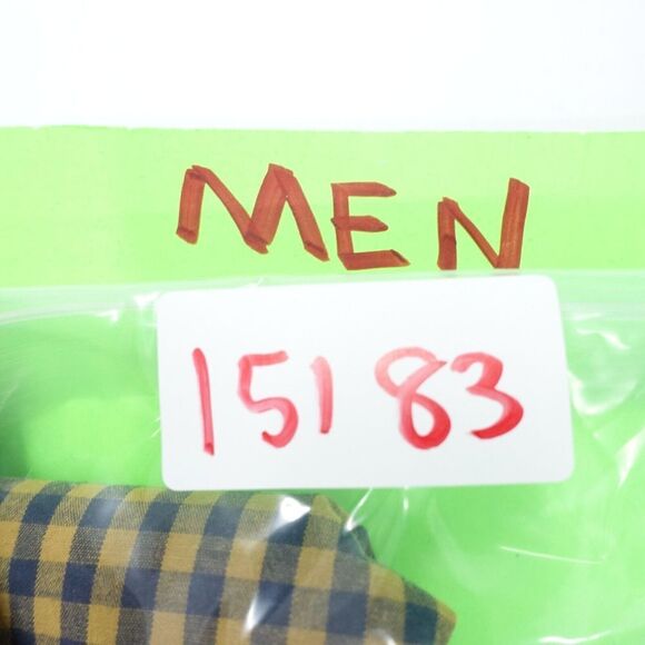 Lee Shirt Men's 2XL Mustard Navy Check Stretch Regular Fit Long Sleeve Button-Up - Picture 7 of 7